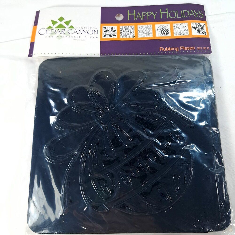 NEW Cedar Canyon‎ The Paintstik Place Rubbing Plates Happy Holidays Christmas